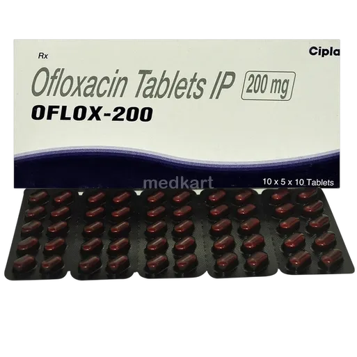 oflox 200mg tablet 10's